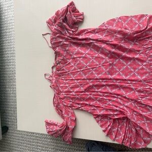 Seed Heritage Pink Patterned Off-Shoulder Top